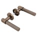 Hampstead Antique Brass Lines Door Handles on Round Rose - Eva Range 