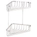 Croydex Wirework Medium Corner Shower Basket - Two Tier - 320 x 250 x 150mm - Mild Steel