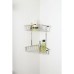 Croydex Wirework Medium Corner Shower Basket - Two Tier - 320 x 250 x 150mm - Mild Steel