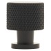Hampstead Romsey Knurled Round Cabinet Knob - 19mm Diameter - Matt Black