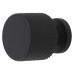 Hampstead Romsey Knurled Round Cabinet Knob - 19mm Diameter - Matt Black
