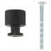 Hampstead Romsey Knurled Round Cabinet Knob - 19mm Diameter - Matt Black