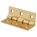 Double Phosphor Bronze Washered Butt Door Hinge - 75 x 50 x 2.5mm - Polished Brass - Pair