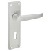 Exel Satin Chrome Victorian Straight Keyhole Lock Door Handle - 155 x 42mm