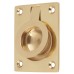 Exel Rectangular Flush Ring Cabinet Pull Handle - 63 x 50mm - Polished Brass