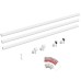 Rothley 40mm Handrail Banister Staircase Rail Support Kit - 3600mm Length - Matt White Rothley 40mm Handrail Banister Staircase Rail Support Kit - 3600mm Length - Matt White