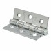 Twin Ball Bearing Grade 7 Butt Fire Door Hinge - 76 x 51 x 2mm - Polished Chrome - Pair