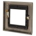 Knightsbridge 1 Gang 2 Module Euro Faceplate - Antique Brass
