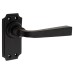 Olde Forge Smooth Black Latch Door - Short Plate - York Range - 102 x 48mm