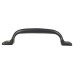 Olde Forge 10mm D-Bar Cabinet Pull Handle - 115mm Centres - Smooth Black