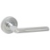 M Marcus Lena Latch Door Handle on Rose Kit - Satin/Polished Chrome