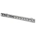 Exel Cut Square Glass T-Bar Cabinet Pull Handle - 96mm Centres - Polished Chrome