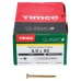TIMCO Classic Pozi Countersunk Wood Screws - 5.0 x 50mm - Yellow Zinc - Pack of 200