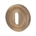 Hampstead Escutcheon - 48mm Diameter - Keyhole - Antique Brass