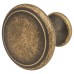 Olde Forge Thorpe Round Cabinet Knob - 30mm Diameter - Antique Brass