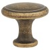 Olde Forge Thorpe Round Cabinet Knob - 30mm Diameter - Antique Brass
