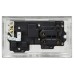 Knightsbridge 45A Square Edge DP Cooker Switch & 13A Socket & Neons - Brushed Chrome & Black Insert
