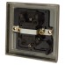 Knightsbridge 20A 1 Gang Double Pole Appliance Switch with Neon - Antique Brass