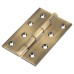 Double Phosphor Bronze Washered Butt Door Hinge - 100 x 67 x 3.5mm - Antique Brass - Pair