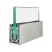 Barrier Sabco Aluminium Side Fix 2500mm Balustrade Rail Kit - 15mm Glass - Aluminium