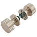 Jedo by Frelan Cog Mortice Door Knob - 60mm Rose Diameter - Satin Nickel