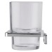 Croydex Sutton Tumbler & Holder - 95 x 100 x 80mm - Polished Chrome