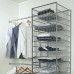 elfa Top Track System - Clothes Hanging Rail Holder Frame to Wall - 44 x 25 x 32mm - Platinum