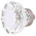 Exel Faceted Glass Cabinet Knob - 35mm Diameter - Satin Nickel