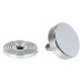 From The Anvil Brompton Round Knurled Centre Door Knob on Beehive Rose - 90mm Rose - Polished Chrome