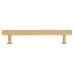 Alexander & Wilks Vesper Hex 14mm T-Bar Cabinet Pull Handle - 128mm Centres - Satin Brass
