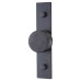 Frelan Hoxton Sturt Cabinet Knob on Fanshaw Backplate - 40mm Diameter - Matt Black