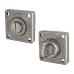 Finesse Jesmond Bathroom Door Turn & Release Set - 50mm Diameter - Pewter