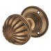 Exel Fluted Mortice Door Knob - 65mm Rose Diameter - Antique Brass