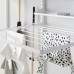 elfa Top Track System - Click In Folding Drying Rack - 640 x 603 x 25mm - White