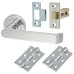 Serozzetta by Carlisle Brass Concept Latch Door Handle on Rose Kit - Polished Chrome