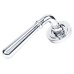 From The Anvil Polished Chrome Door Handles on Round Art Deco Rose - Newbury Range 