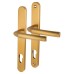 Hoppe Birmingham 1117/3810N uPVC Multipoint Door Handle - Long Plate - 92mm c/c - 70mm door - Gold