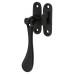 Carlisle Brass Victorian Mortice & Hook Plate Casement Window Fastener - Reversible - Matt Black