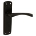 Exel Matt Black Latch Door Handle - Monza Range - 175 x 45mm