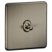 Knightsbridge 10AX 1 Gang 2 Way Screwless Flat Plate Toggle Light Switch - Antique Brass
