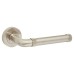 Jedo Satin Nickel Fire Rated Knurled Door Handles on Round Rose - Midtown Range 