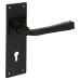 From The Anvil Black Keyhole Door Handle - Avon Range - 152 x 48mm