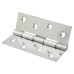 Steel Butt Door Hinge - 100 x 67mm - Chrome - Pair