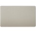 Knightsbridge 2 Gang Blank Plate - Brushed Chrome