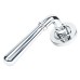 From The Anvil Polished Chrome Door Handles on Round Screw On Rose - Newbury Range 