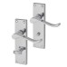 Exel Polished Chrome Budget Scroll Bathroom Door Handle - Mia Range - 153 x 42mm