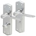 Exel Polished Chrome Bathroom Door Handle - Rome Range - 170 x 50mm
