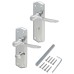 Exel Polished Chrome Bathroom Door Handle - Rome Range - 170 x 50mm