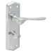Exel Polished Chrome Bathroom Door Handle - Rome Range - 170 x 50mm