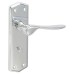 Exel Polished Chrome Bathroom Door Handle - Rome Range - 170 x 50mm